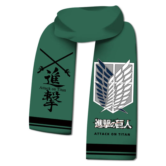 Anime Attack on Titan Warm Scarfs Cosplay Costume Props Cartoon Scarf Plush Gift Accessories Party Halloween