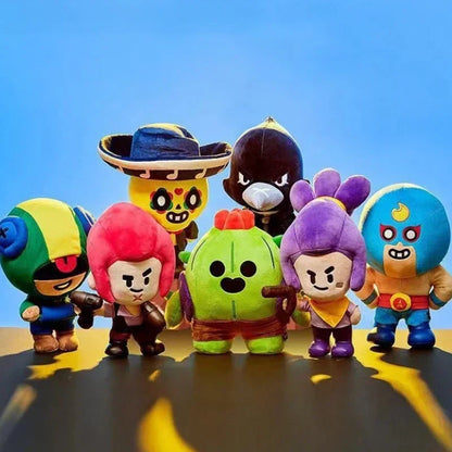 In Stock Brawl Stars Plush Spike Shelly Clot Leon Poco Toy Stuff Pillow Dolls Game Characters For Children Birthday Gifts