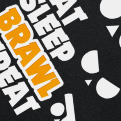 Eat Sleep Brawl Repeat Gamer Mobile Game Brawl with Stars T-Shirt Graphics Customs Fitted T Shirts for Men Tees Men's T-shirt