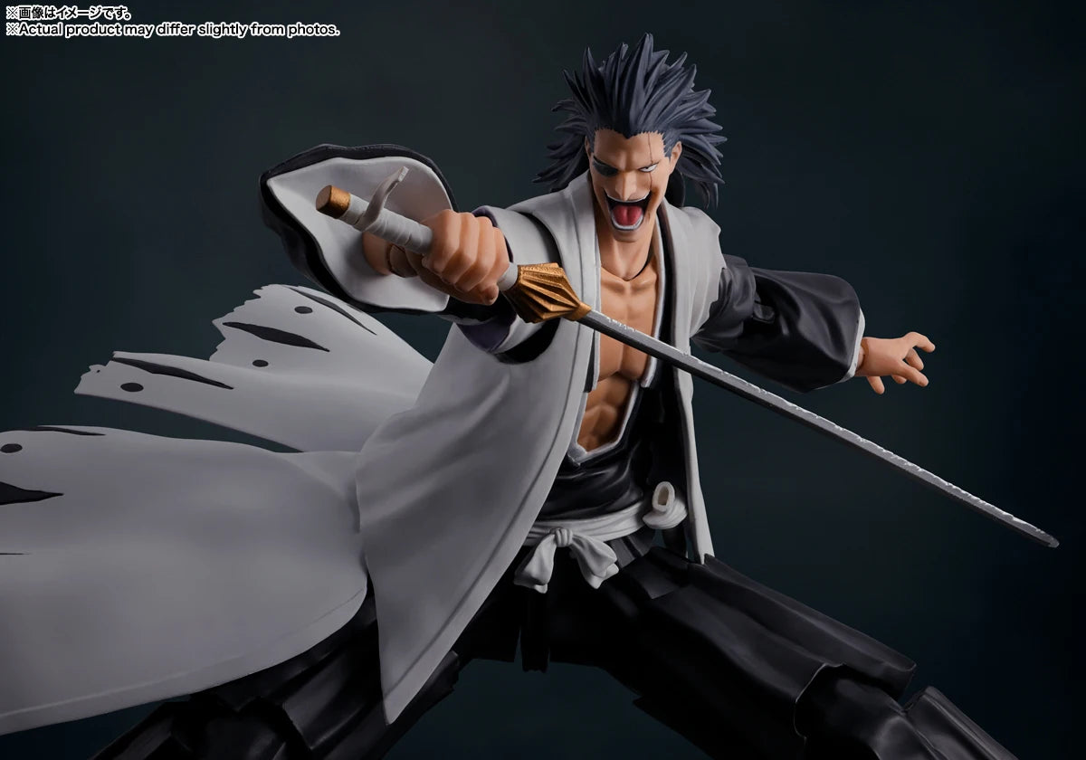 Original Anime Bandai  Bleach KENPACHI ZARAKI S.H.Figuarts Toy PVC SHF Action Figure SOLID AND SOULS Collector Doll Figurine