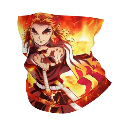 Demon Slayer Kimetsu No Yaiba Bandana Neck Gaiter Windproof Face Scarf Cover Women Men Nezuko Kamado Headband Tube Balaclava