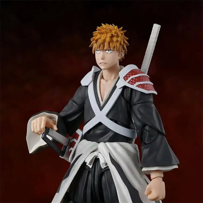 100%Original In Stock Bandai SHFiguart BLEACH Kurosaki Ichigo Dual Zangetsu Ver. Action Anime Figure PVC Model Collectible Toys