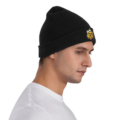 Star player B-Brawls Knitted Caps for Women Men Beanies Autumn Winter Hats Acrylic  Warm Melon Cap