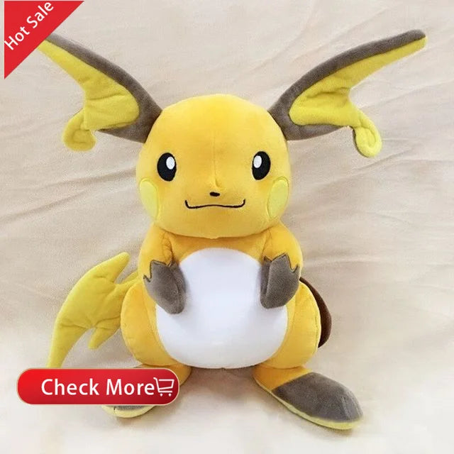 Pikachu Pokemon Anime Plush Hat Bunny Ears Plush Funny Cute Cartoon Hat Flashing Ears Moveable Plush Doll Gift Figure Toys