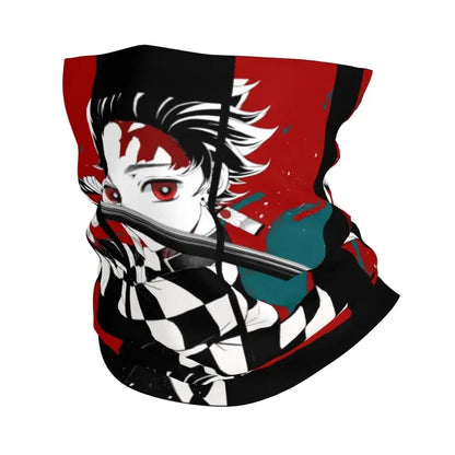 Demon Slayer Kimetsu No Yaiba Bandana Neck Gaiter Windproof Face Scarf Cover Women Men Nezuko Kamado Headband Tube Balaclava