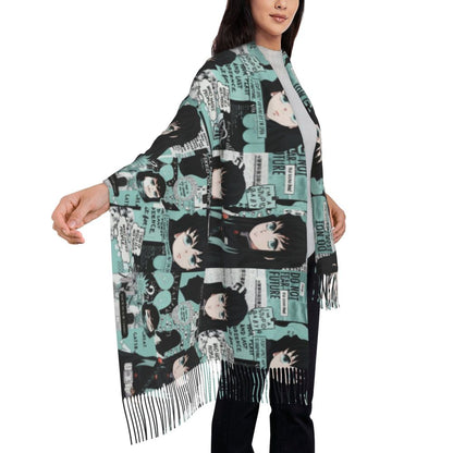 Custom Print Demon Slayer Shinobu Kocho Cosplay Scarf Men Women Winter Fall Warm Scarves Anime Kimetsu No Yaiba Shawls Wraps