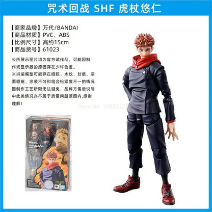 Original Bandai Sh.Figuarts Jujutsu Kaisen Figure Gojo Satoru Itadori Yuji Fushiguro Megumi Kugisaki Nobara Anime Toy Model Gift