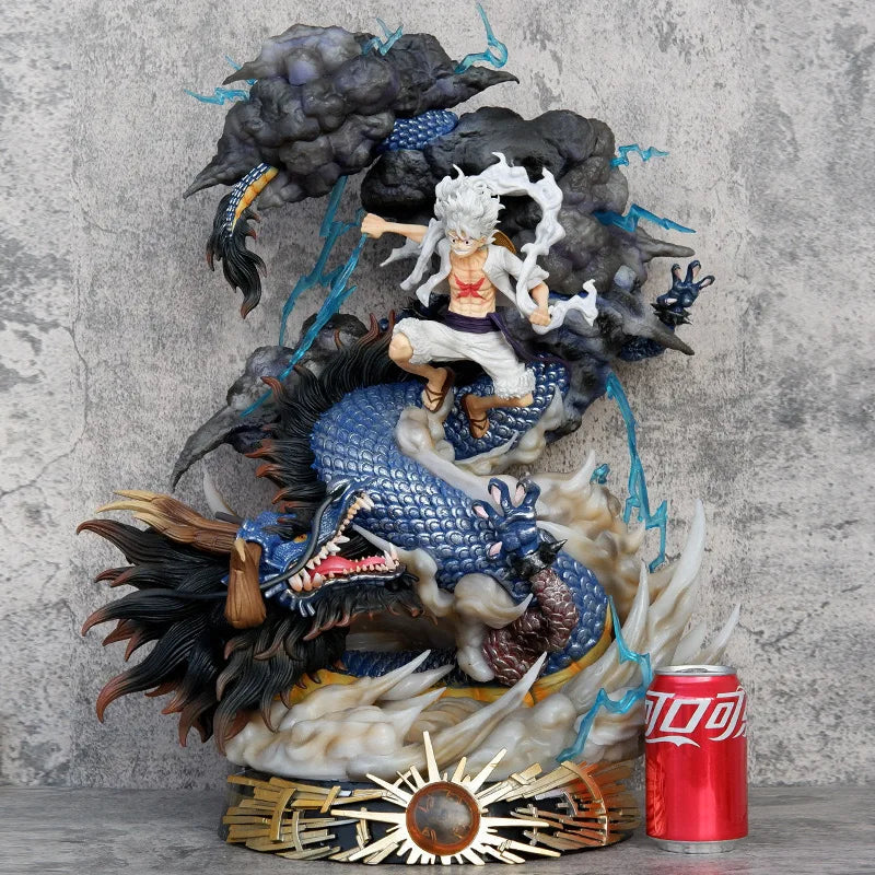 10 One Piece GK Model Ultra-Large 57cm Premium Edition Statue - 5 Gear Sun God Anime Figure: Nika Luffy vs. Kaido Dragon Ornament