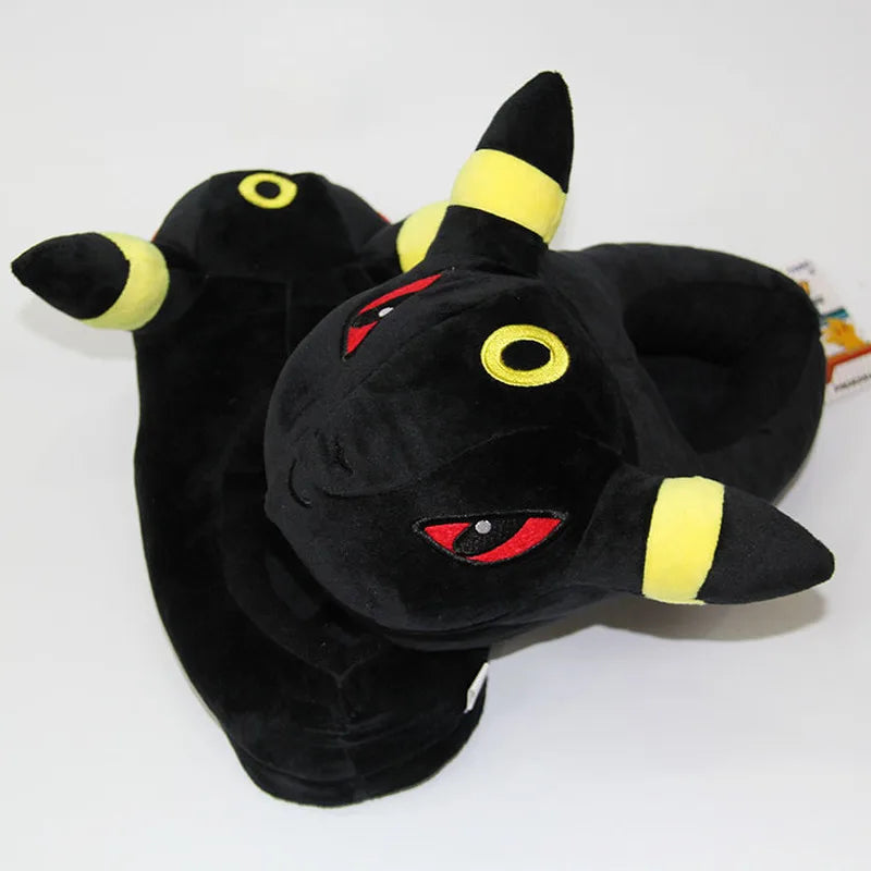 New Winter Anime Eevee Umbreon Simpson Kawaii Plush Soft Toys Adult Children Warm Slippers Home Indoor Shoes