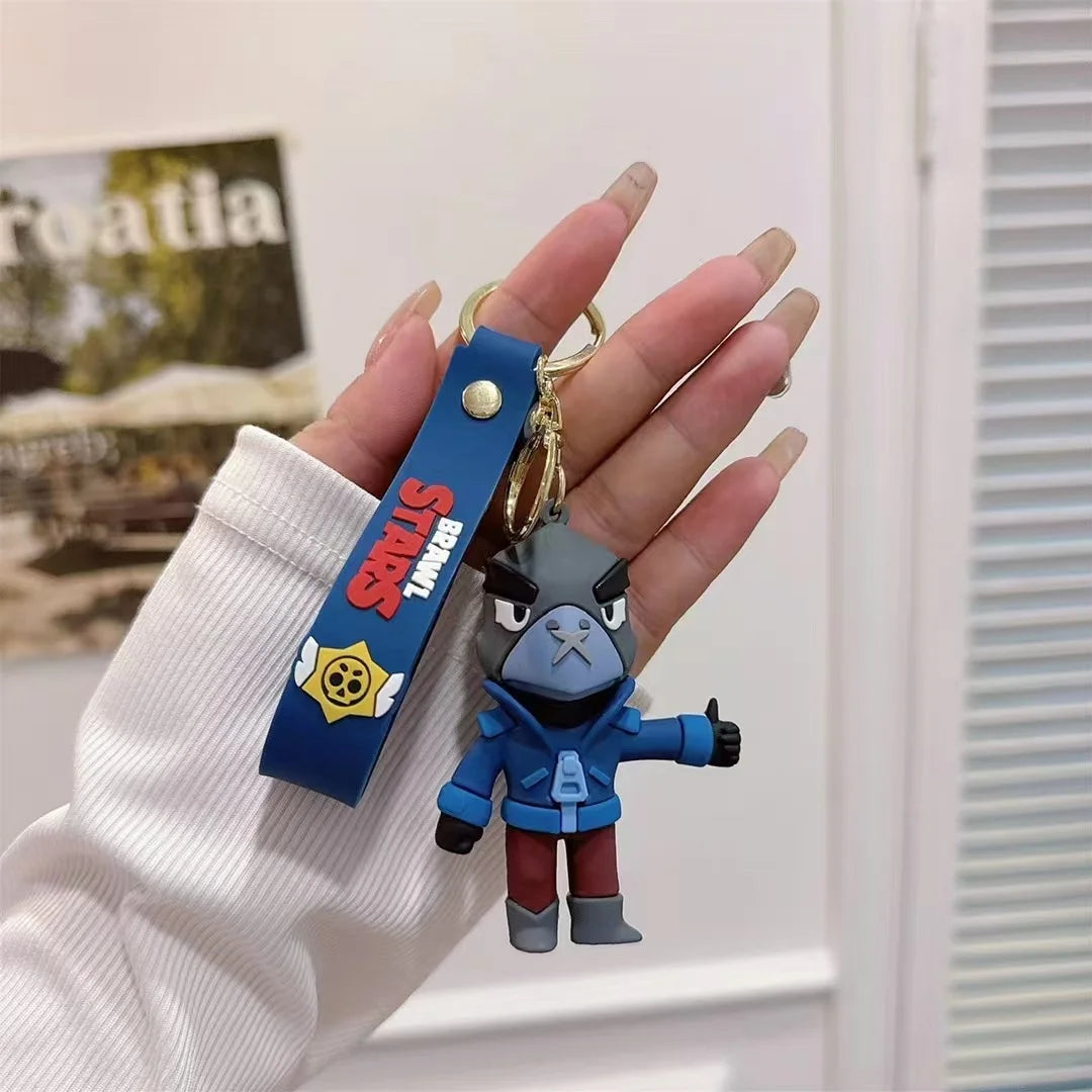 Creative Cartoon New Anime Mobile Game Wilderness Brawl Cartoon Star Doll Cute Keychain Pendant Backpack Car Pendant Accessories