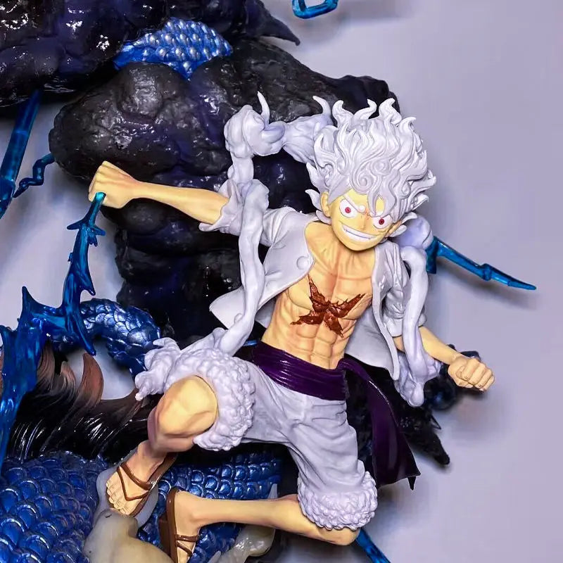 10 One Piece GK Model Ultra-Large 57cm Premium Edition Statue - 5 Gear Sun God Anime Figure: Nika Luffy vs. Kaido Dragon Ornament