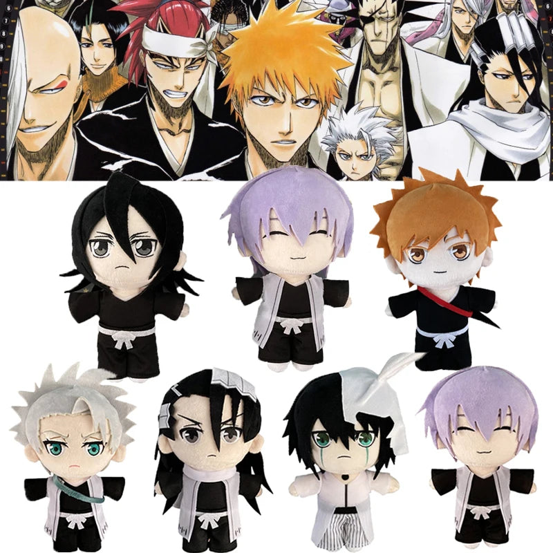 Anime BLEACH Plush Toys Aizen Sousuke Kuchiki Rukia Cosplay Plushie Figure Kuchiki Byakuya Ichimaru Gin Stuffed Dolls Xmas Gift