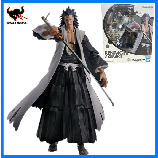 Original Anime Bandai  Bleach KENPACHI ZARAKI S.H.Figuarts Toy PVC SHF Action Figure SOLID AND SOULS Collector Doll Figurine