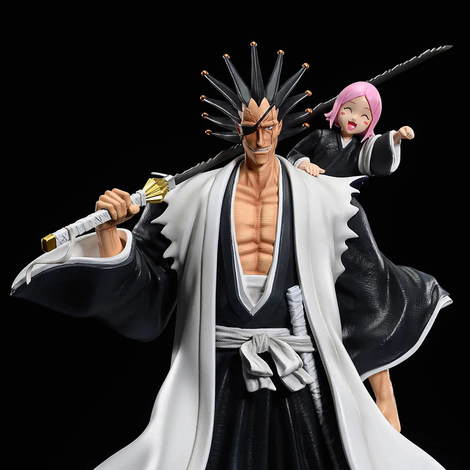 Original Genuine Bleach 36cm Zaraki Kenpachi Statue Anime Action Figures Model Toys For Boy Droppshiping 2024