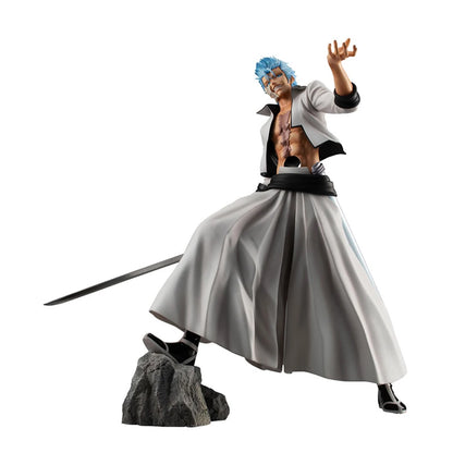 Original Genuine Megahouse Bleach 25cm Grimmjow Jeagerjaques Anime Action Figure  Collectible Model Doll Toy For Boy