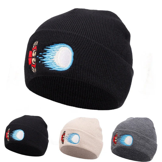 High Quality Luxury Anime Skiing Knit Cotton Hat Bonnet Winter Warm Outdoor Sports Beanie Hip Hop Hat for MenWomen