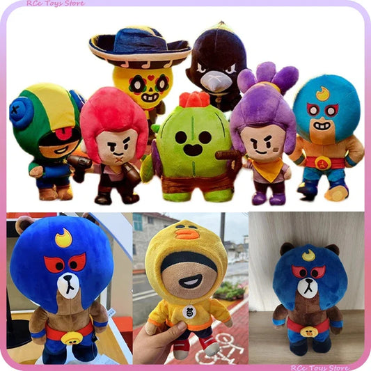 Brawls Plush Spike Leon Shelly Clot Poco Toy Stuff Pillow Dolls Game Stars Characters For Children Christmas Birthday Kids Gifts