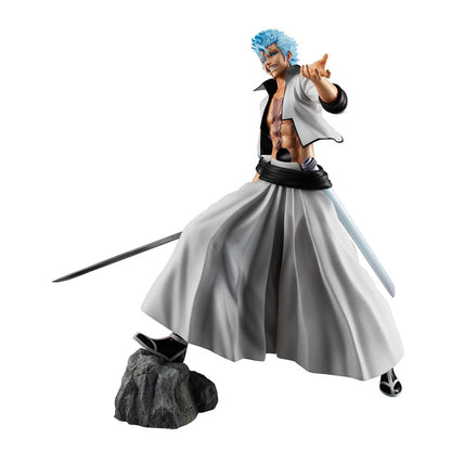 Original Genuine Megahouse Bleach 25cm Grimmjow Jeagerjaques Anime Action Figure  Collectible Model Doll Toy For Boy