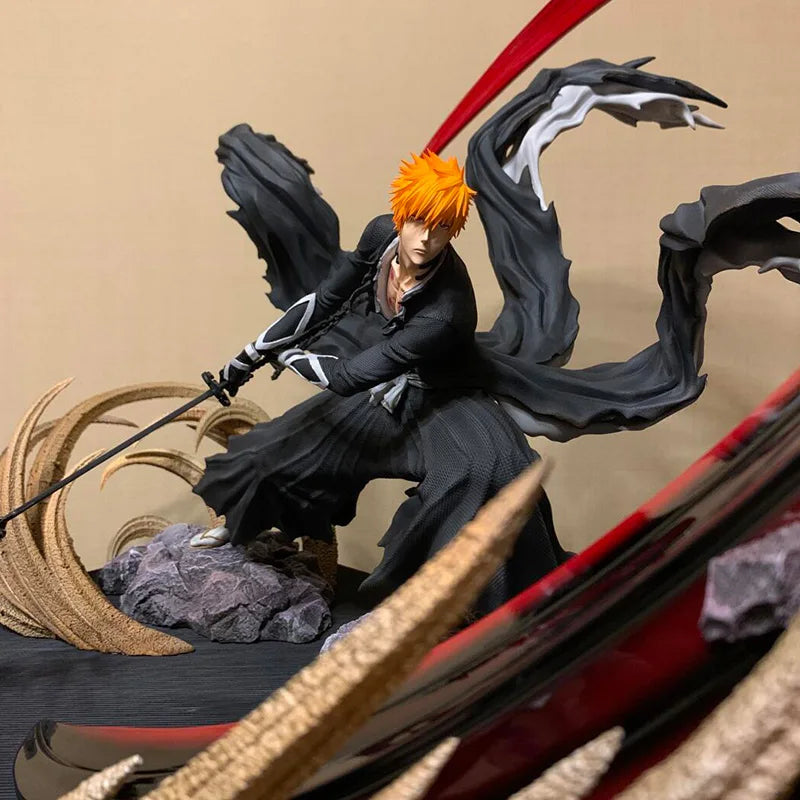 Bleach Figure Ichigo Kurosaki Figure Getsuga Tensho Ichigo Special Effects Figure With Light Gk Statue Model Collection Toy Gift