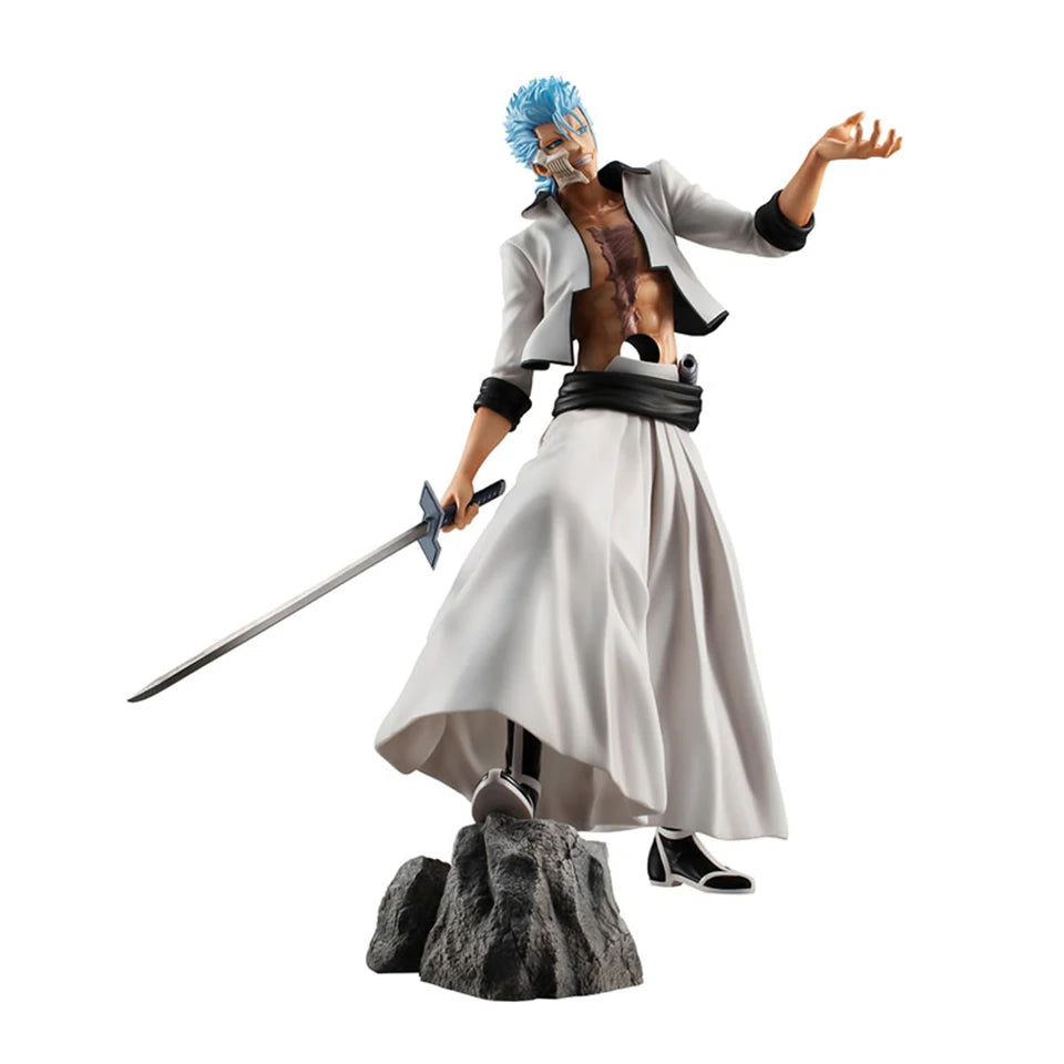 Original Genuine Megahouse Bleach 25cm Grimmjow Jeagerjaques Anime Action Figure  Collectible Model Doll Toy For Boy