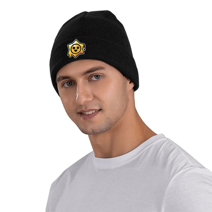 Star player B-Brawls Knitted Caps for Women Men Beanies Autumn Winter Hats Acrylic  Warm Melon Cap