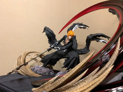 Bleach Figure Ichigo Kurosaki Figure Getsuga Tensho Ichigo Special Effects Figure With Light Gk Statue Model Collection Toy Gift