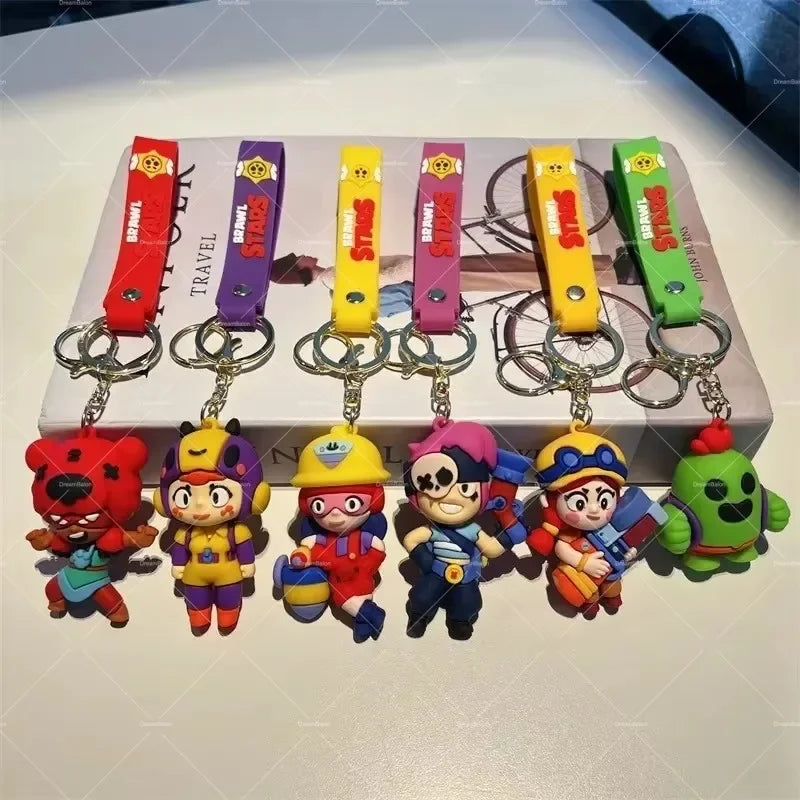 Brawl Stars Balloons Happy Birthday Banner Game Party Decoration Background Cake Topper Stickers Disposable Tableware Keychain