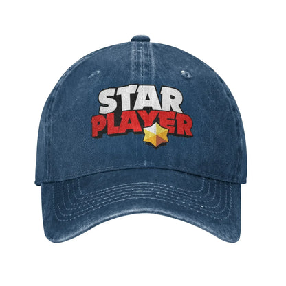 Classic Star player B-Brawls Baseball Caps Unisex Distressed Denim Sun Cap  Outdoor Activities  Adjustable Caps Hat