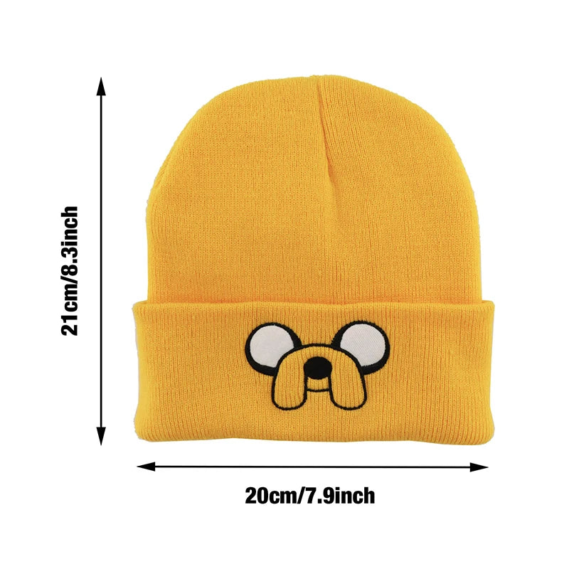 Adventure Time Adult Embroidery Knitted Hats Cartoon Anime Headgear Autumn Cap Winter Hat Student Bonnet Christmas Birthday Gift