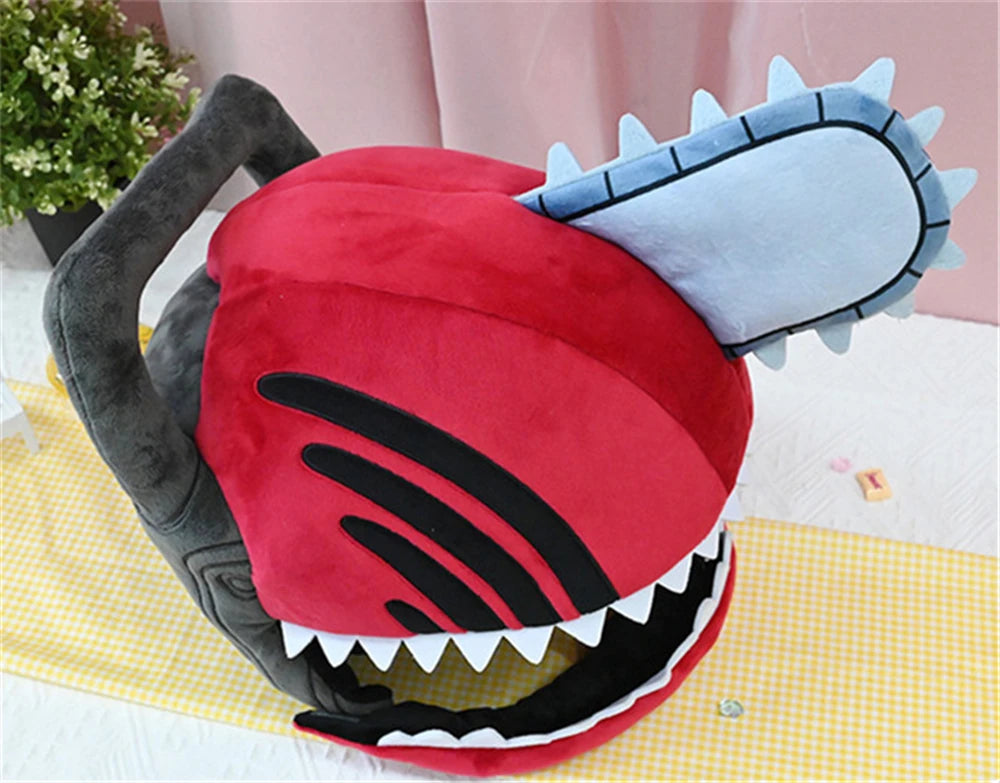 Anime Chainsaw Denji Pochita Hat Cosplay Costume Plush Mask Props Cartoon Adult Unisex Cap Christmas Gifts