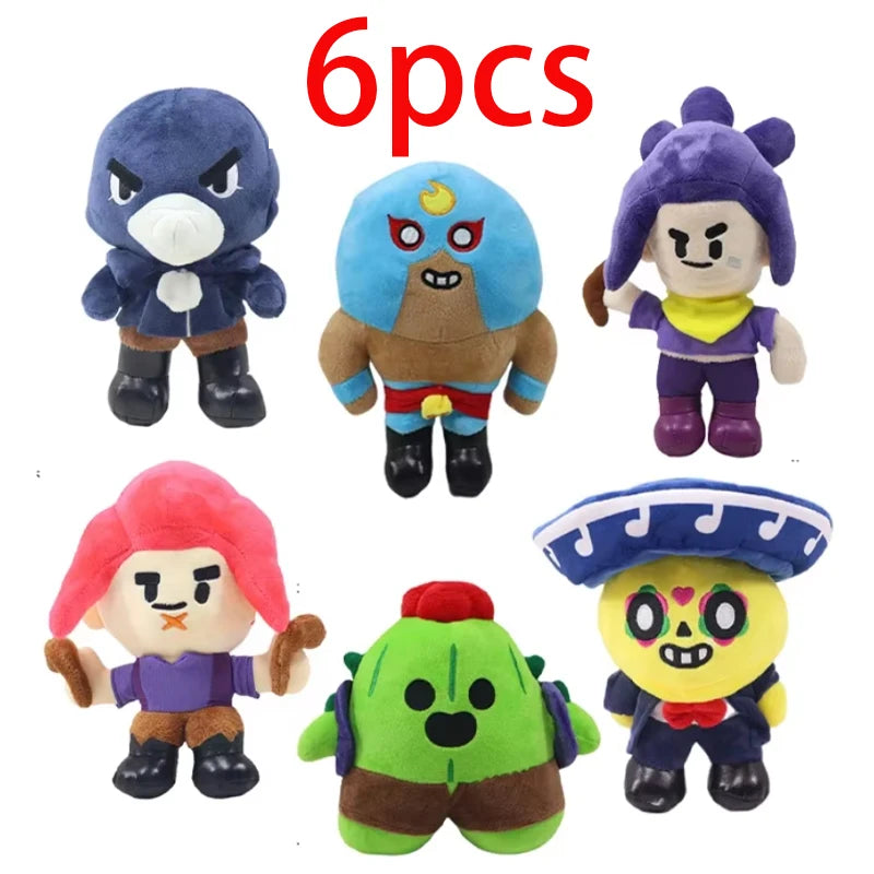 In Stock Brawl Stars Plush Spike Shelly Clot Leon Poco Toy Stuff Pillow Dolls Game Characters For Children Birthday Gifts