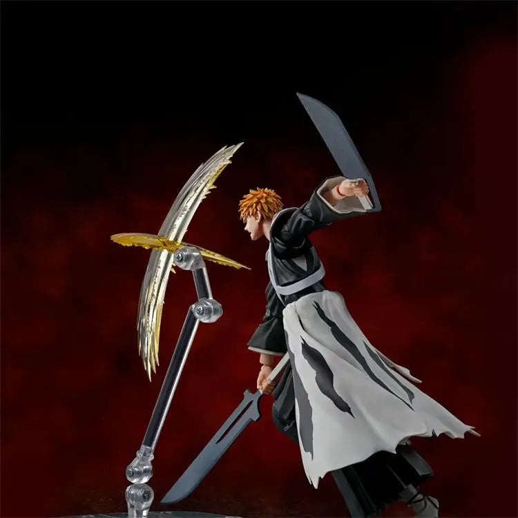 100%Original In Stock Bandai SHFiguart BLEACH Kurosaki Ichigo Dual Zangetsu Ver. Action Anime Figure PVC Model Collectible Toys