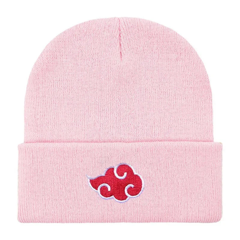 Anime Naruto Akatsuki Embroidered Beanies Hat Men Women Winter Autunm Warm Knitted Bonnet Cap Wool Skullies Boys Beanies Caps