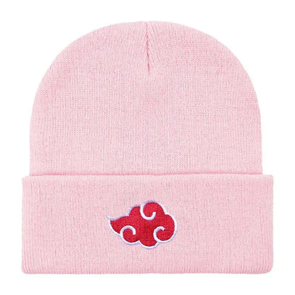 Anime Naruto Akatsuki Embroidered Beanies Hat Men Women Winter Autunm Warm Knitted Bonnet Cap Wool Skullies Boys Beanies Caps