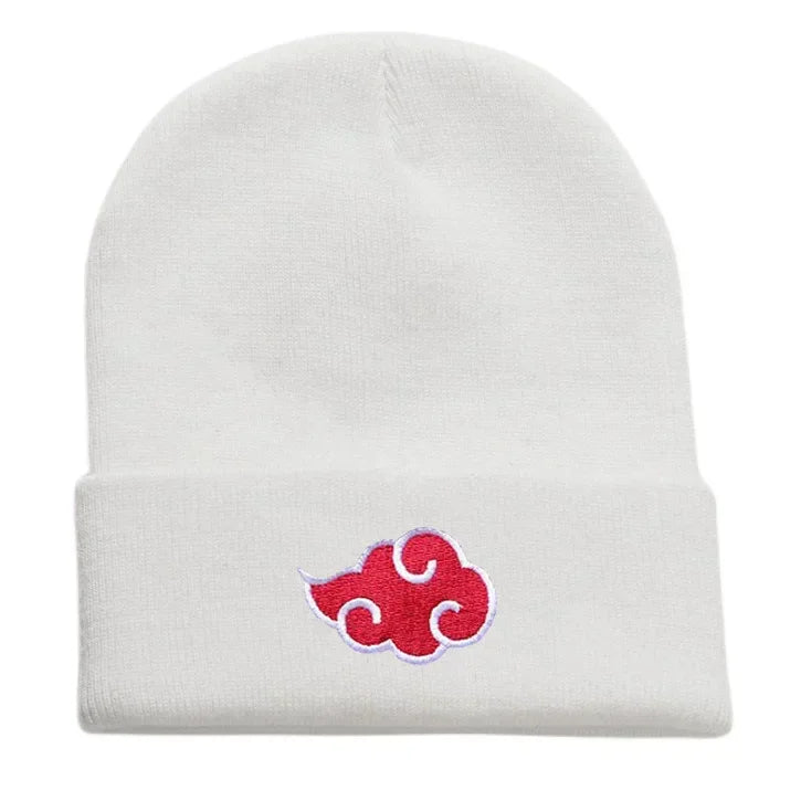 Anime Naruto Akatsuki Embroidered Beanies Hat Men Women Winter Autunm Warm Knitted Bonnet Cap Wool Skullies Boys Beanies Caps