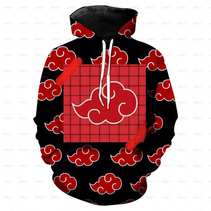 Naruto 2024 New Trendy 3D Printing Anime Peripheral Hooded Sweatshirt Hoodie For Men, Women And Children Adult Size Large Size