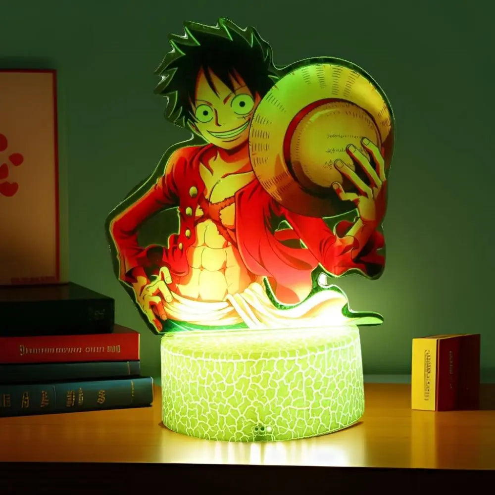 Actions Figure One Piece Luffy Zoro Anime Figures 3D Lamp PVC Action Collection Model Toys LED Night Light Kid Christmas Gift