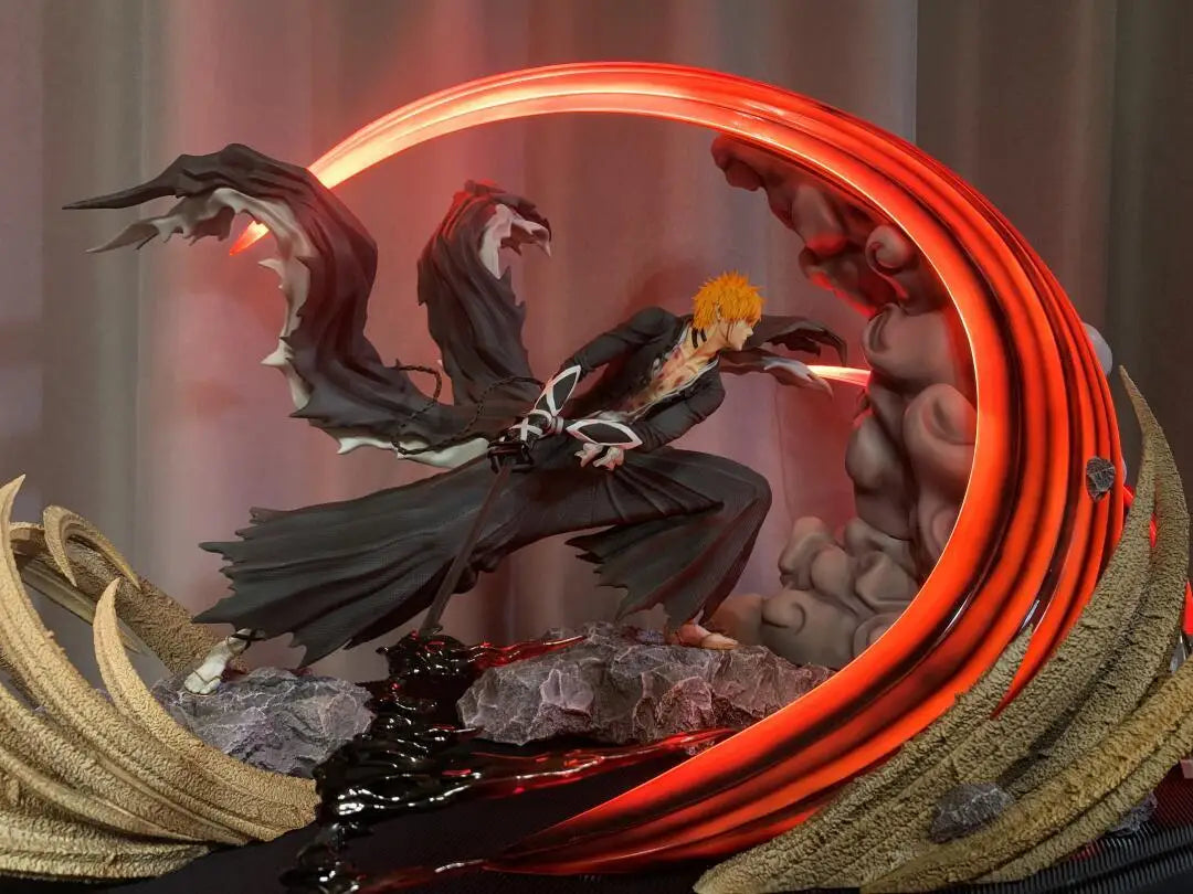 Bleach Figure Ichigo Kurosaki Figure Getsuga Tensho Ichigo Special Effects Figure With Light Gk Statue Model Collection Toy Gift