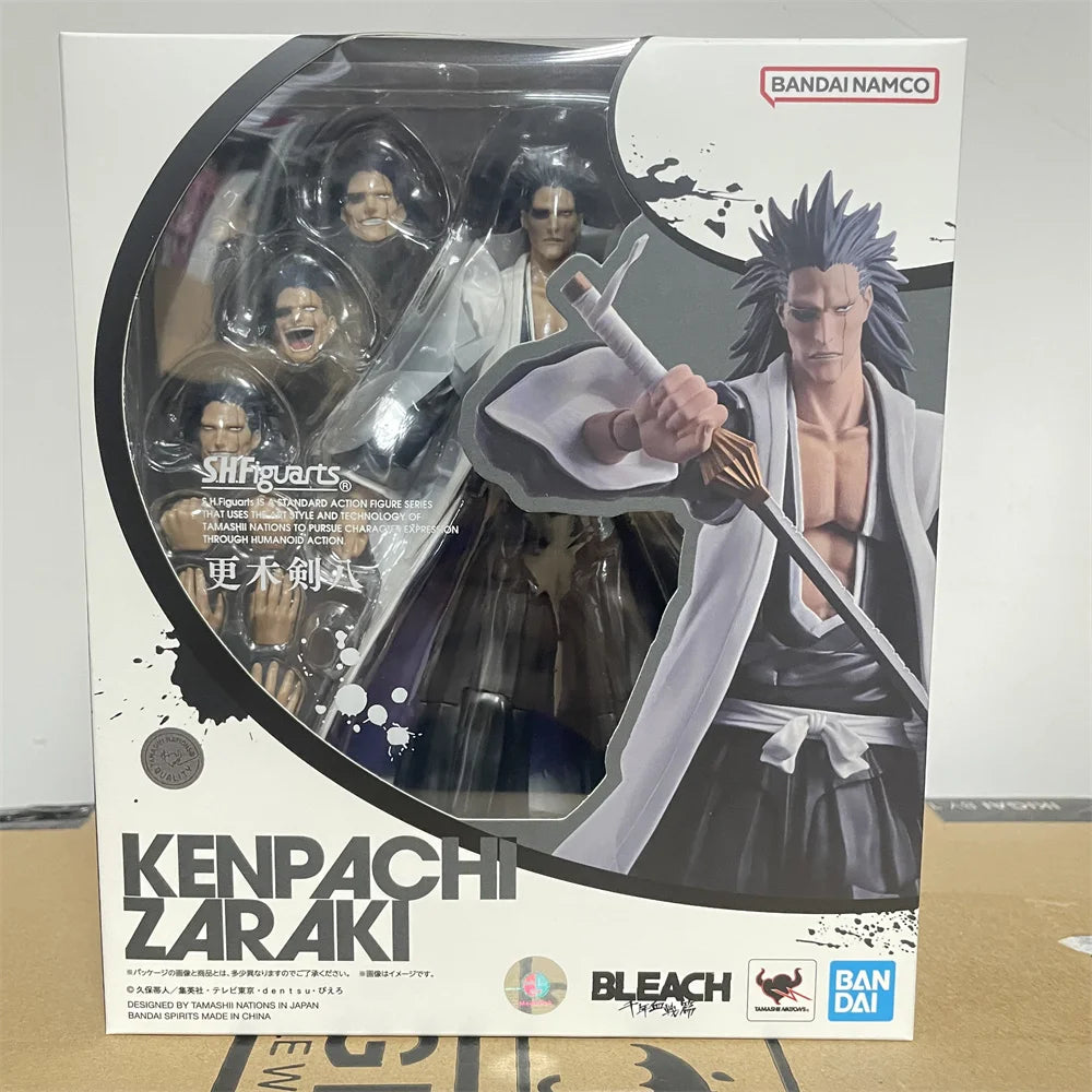 Original Anime Bandai  Bleach KENPACHI ZARAKI S.H.Figuarts Toy PVC SHF Action Figure SOLID AND SOULS Collector Doll Figurine