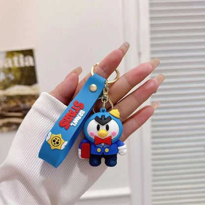 Creative Cartoon New Anime Mobile Game Wilderness Brawl Cartoon Star Doll Cute Keychain Pendant Backpack Car Pendant Accessories