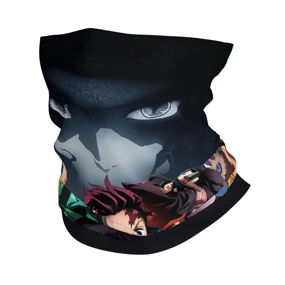 Demon Slayer Anime Retro Headband Neck Thin Men Women Hiking Tube Scarf Face