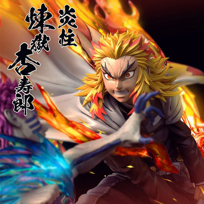 10 Demon Slayer Genuine LX Rengoku Kyoujurou Flame Pillar Anime Figures PVC Kimetsu No Yaiba Collection GK Edition Resin Figuine