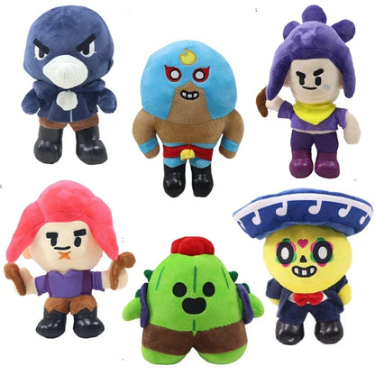 In Stock Brawl Stars Plush Spike Shelly Clot Leon Poco Toy Stuff Pillow Dolls Game Characters For Children Birthday Gifts