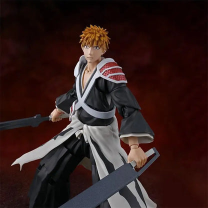 100%Original In Stock Bandai SHFiguart BLEACH Kurosaki Ichigo Dual Zangetsu Ver. Action Anime Figure PVC Model Collectible Toys