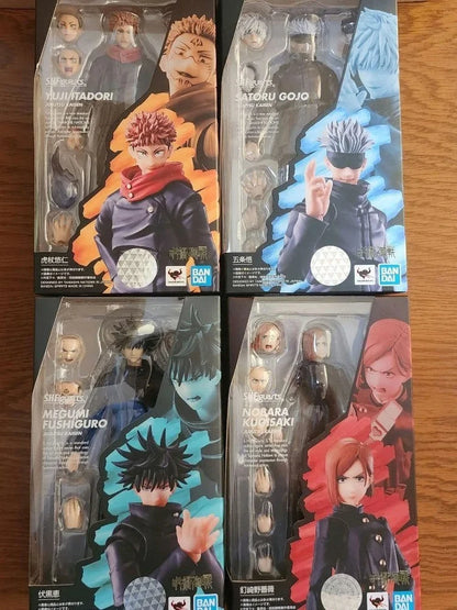 Original Bandai Sh.Figuarts Jujutsu Kaisen Figure Gojo Satoru Itadori Yuji Fushiguro Megumi Kugisaki Nobara Anime Toy Model Gift