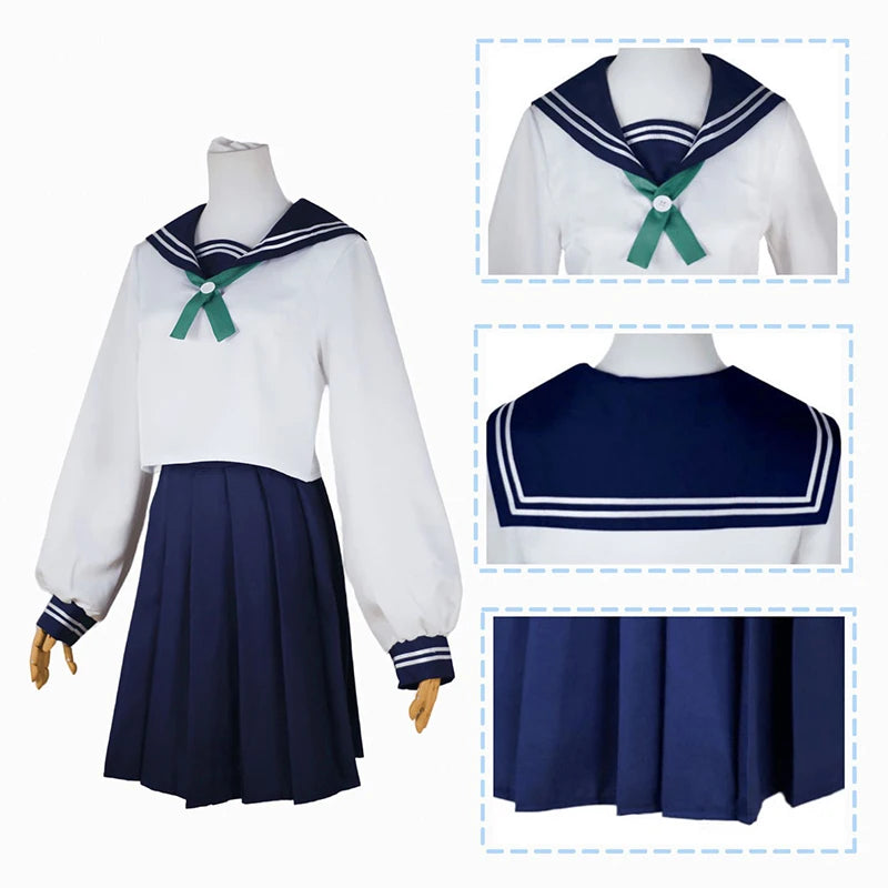 Anime Jujutsu Kaisen Riko Amanai Cosplay Costume JK Sailor Skirt School Uniform Halloween Party Carnival Women Wig Dresses Suit