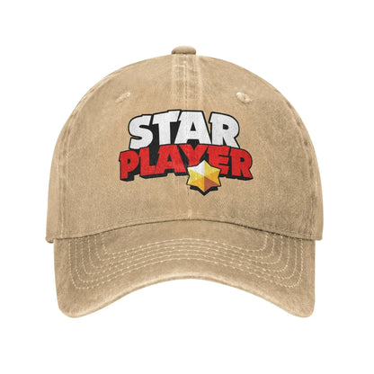 Classic Star player B-Brawls Baseball Caps Unisex Distressed Denim Sun Cap  Outdoor Activities  Adjustable Caps Hat