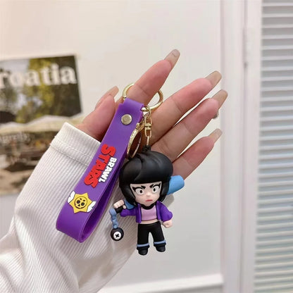 Creative Cartoon New Anime Mobile Game Wilderness Brawl Cartoon Star Doll Cute Keychain Pendant Backpack Car Pendant Accessories