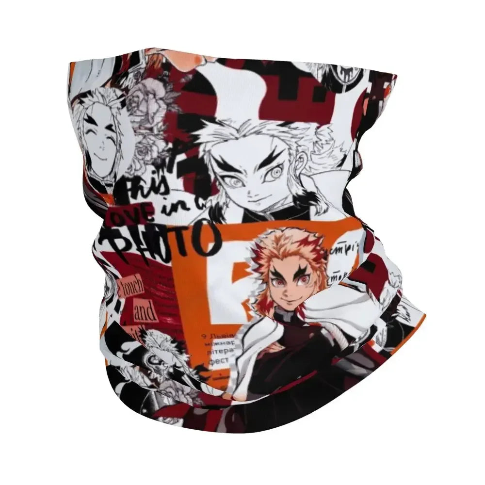 Demon Slayer Kimetsu No Yaiba Bandana Neck Gaiter Windproof Face Scarf Cover Women Men Nezuko Kamado Headband Tube Balaclava