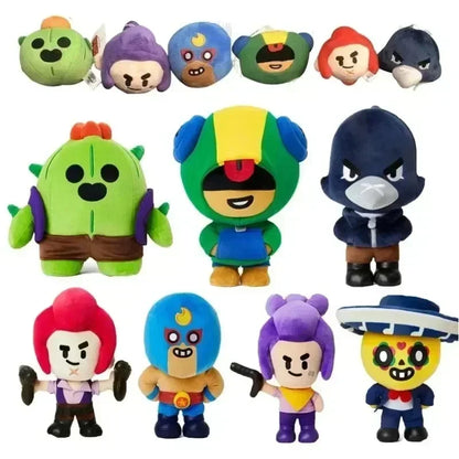 Brawl Plush Spike Shelly Clot Leon Poco Stars Plush Toy Stuff Pillow Dolls Game Characters For Children Birthday Gifts